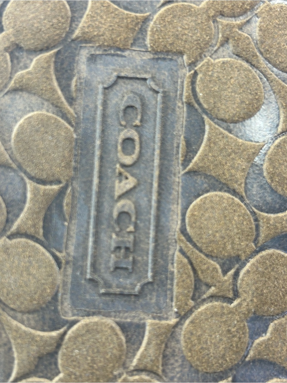 Vintage Coach Poppy Jayda Black Signature C Jacquard Fur Slippers Bows Y2K - Picture 6 of 7